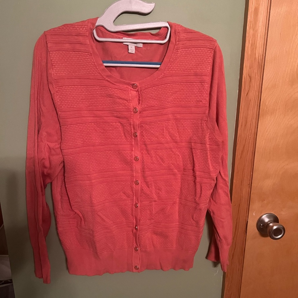 Charter Club size XL button front sweater
